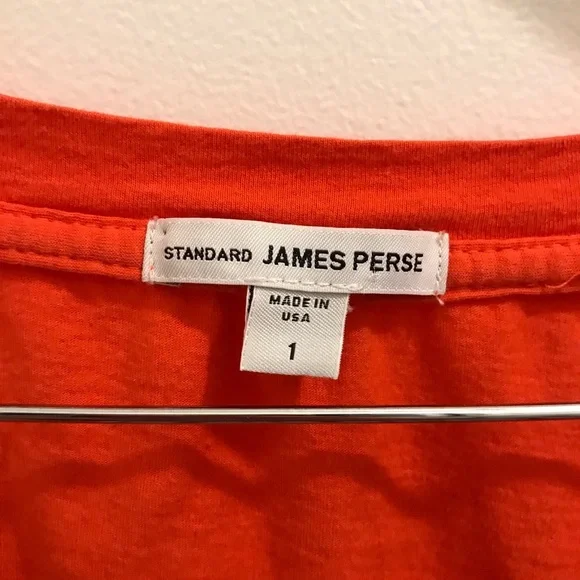 James Perse Standard Cropped T-Shirt orange small - Picture 6 of 10